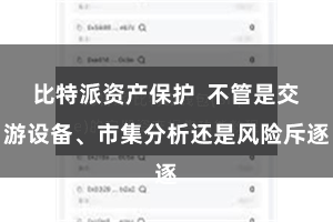 比特派资产保护  不管是交游设备、市集分析还是风险斥逐